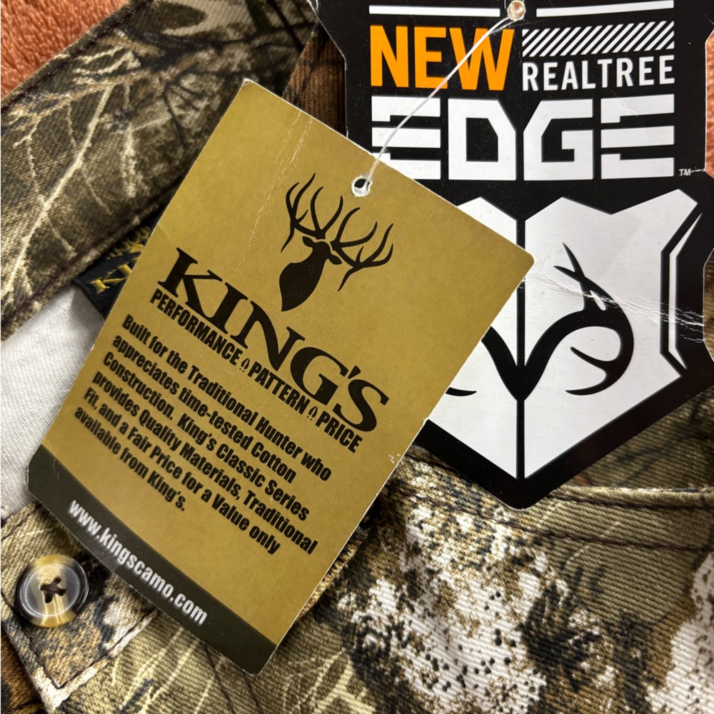 Kings Camo Realtree Edge Kids Six Pocket Hunting Cargo Pants 14/16 NWT - Picture 10 of 16
